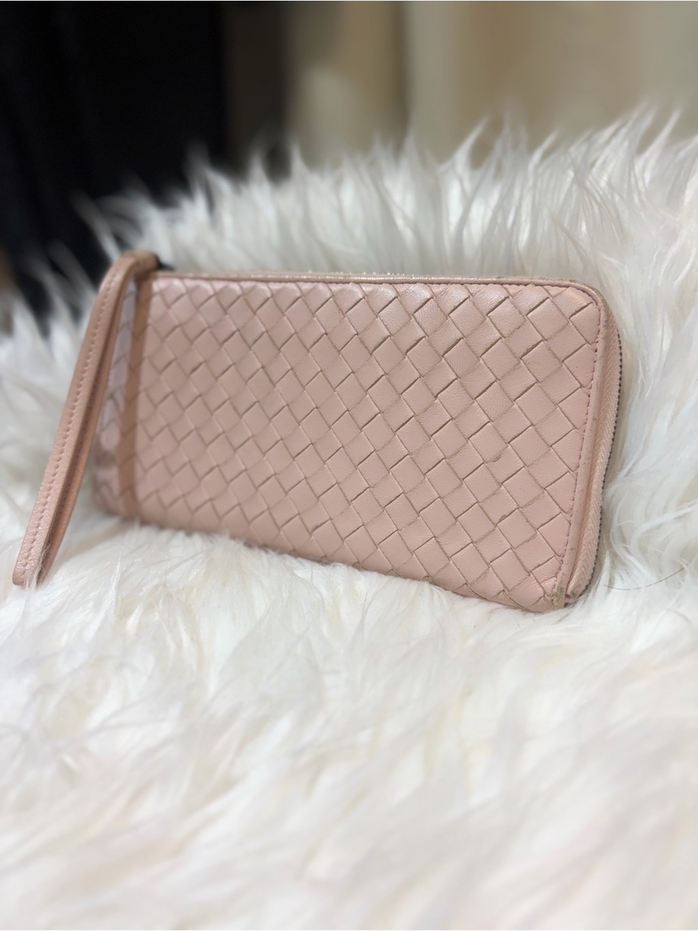 Bottega VENETA Intrecciato Woven Leather Zip Wallet